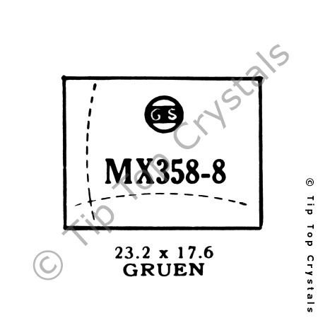 GS MX358-8 Watch Crystal