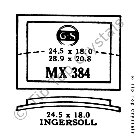 GS MX384 Watch Crystal