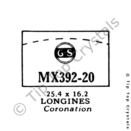 GS MX392-20 Watch Crystal