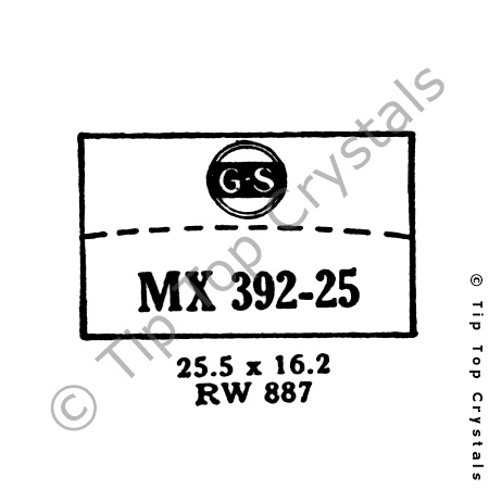 GS MX392-25 Watch Crystal