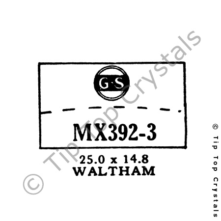GS MX392-3 Watch Crystal