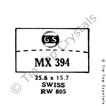 GS MX394 Watch Crystal