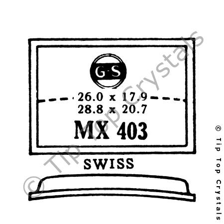 GS MX403 Watch Crystal