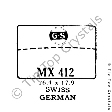 GS MX412 Watch Crystal