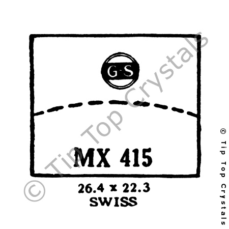 GS MX415 Watch Crystal