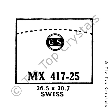GS MX417-25 Watch Crystal