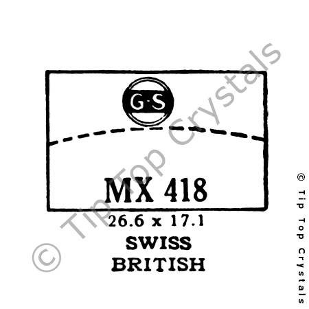 GS MX418 Watch Crystal