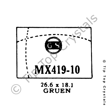 GS MX419-10 Watch Crystal