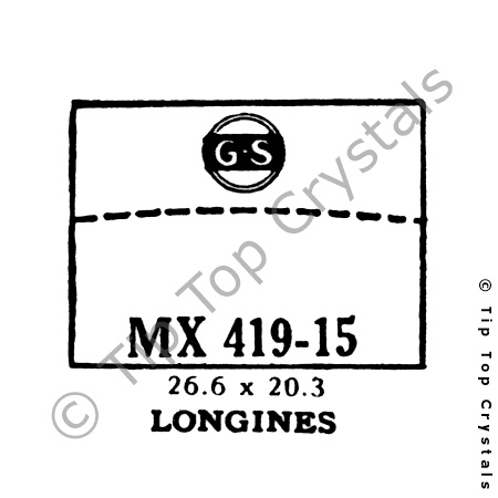 GS MX419-15 Watch Crystal