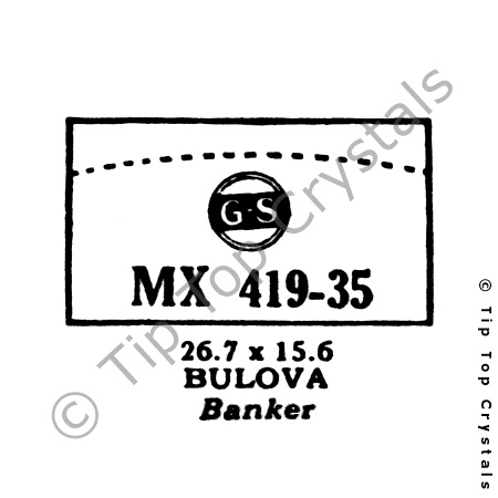 GS MX419-35 Watch Crystal