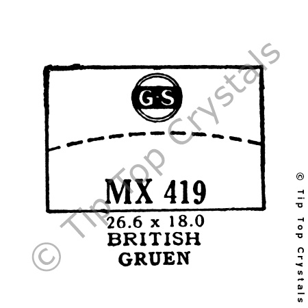 GS MX419 Watch Crystal