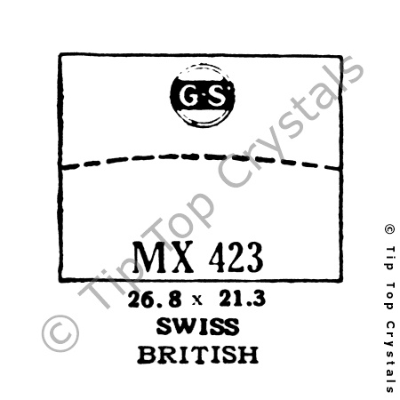 GS MX423 Watch Crystal