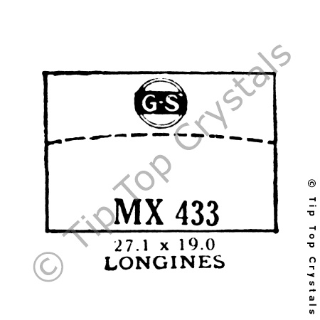 GS MX433 Watch Crystal