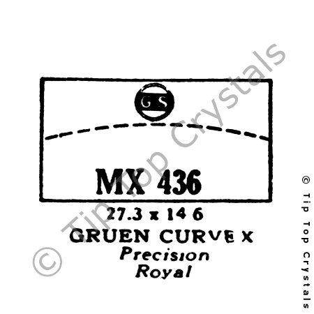 GS MX436 Watch Crystal