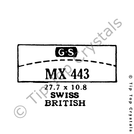 GS MX443 Watch Crystal
