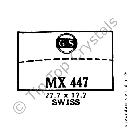 GS MX447 Watch Crystal