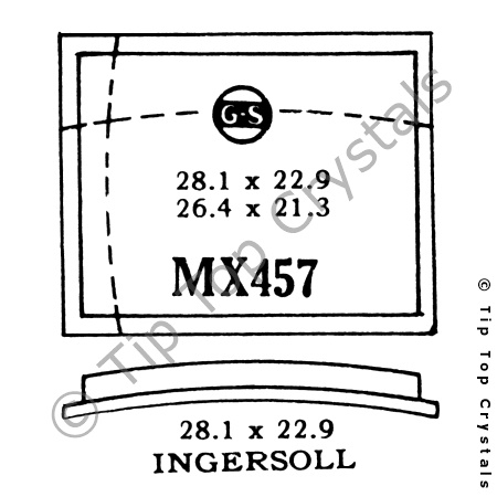 GS MX457 Watch Crystal