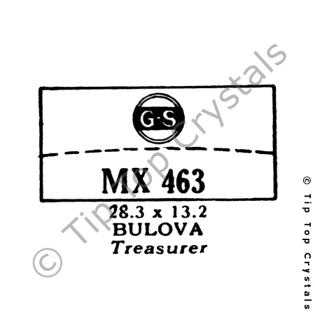 GS MX463 Watch Crystal