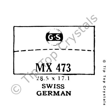 GS MX473 Watch Crystal