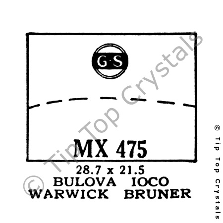 GS MX475 Watch Crystal