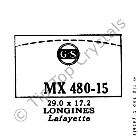 GS MX480-15 Watch Crystal
