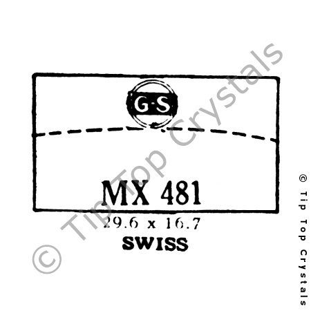 GS MX481 Watch Crystal