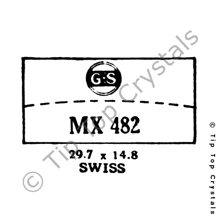 GS MX482 Watch Crystal