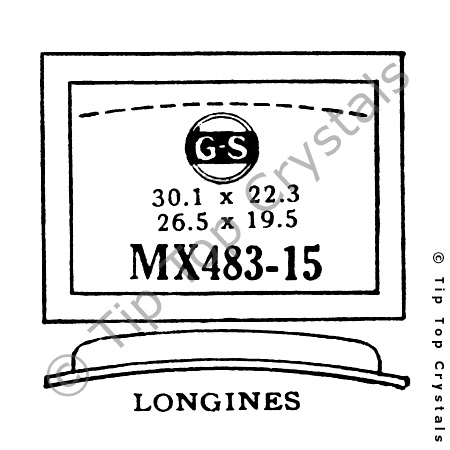 GS MX483-15 Watch Crystal