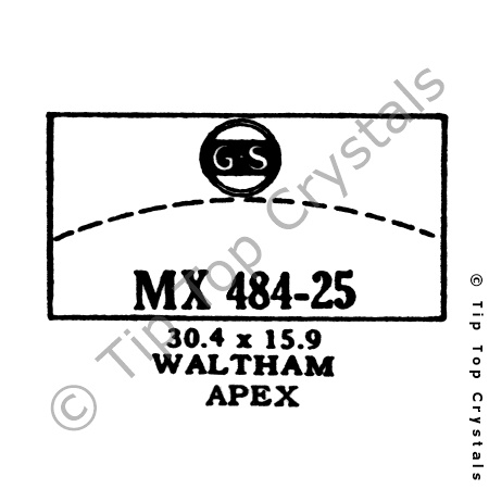 GS MX484-25 Watch Crystal
