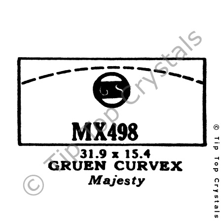 GS MX498 Watch Crystal
