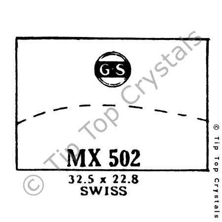 GS MX502 Watch Crystal