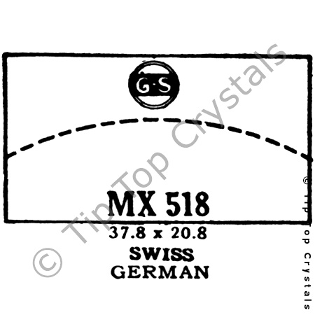 GS MX518 Watch Crystal