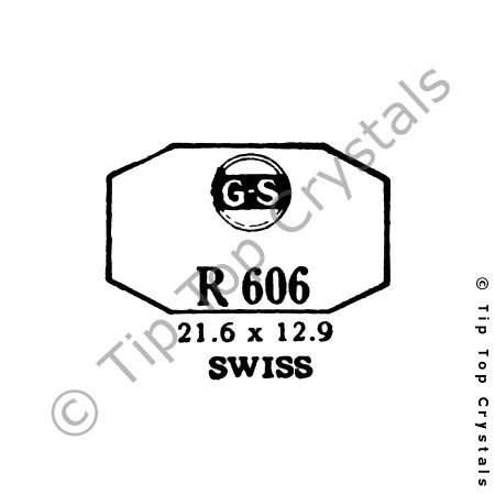 GS R606 Watch Crystal - Click Image to Close