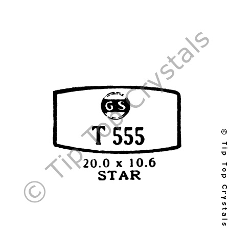 GS T555 Watch Crystal