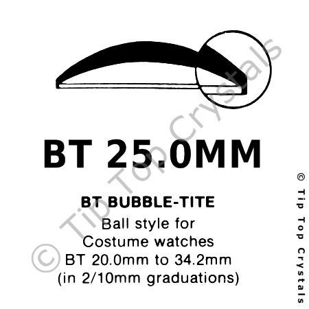 GS BT 25.0mm Watch Crystal