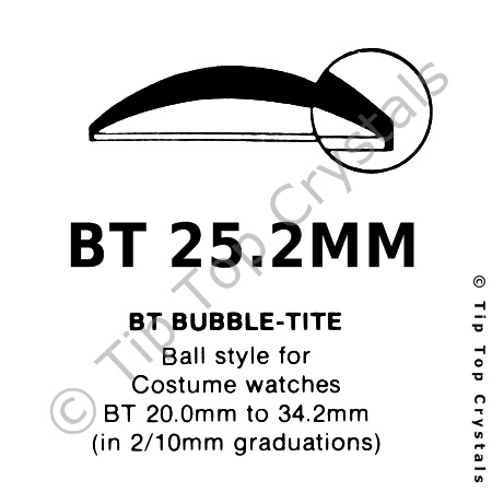 GS BT 25.2mm Watch Crystal