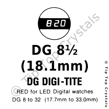 GS DG8-1/2 Watch Crystal - Click Image to Close