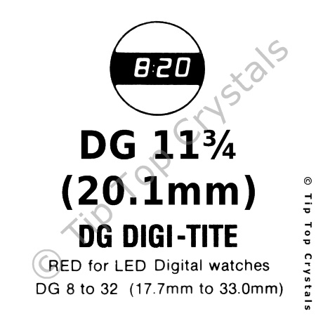 GS DG11-3/4 Watch Crystal