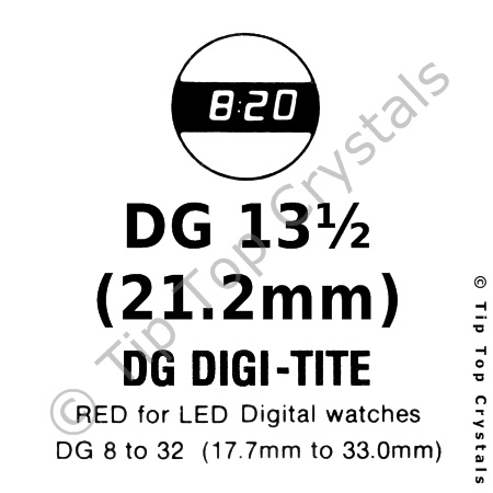 GS DG13-1/2 Watch Crystal - Click Image to Close