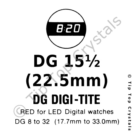 GS DG15-1/2 Watch Crystal - Click Image to Close