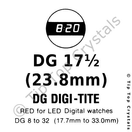GS DG17-1/2 Watch Crystal - Click Image to Close