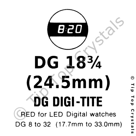 GS DG18-3/4 Watch Crystal