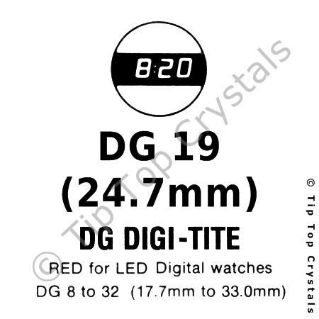GS DG19 Watch Crystal - Click Image to Close