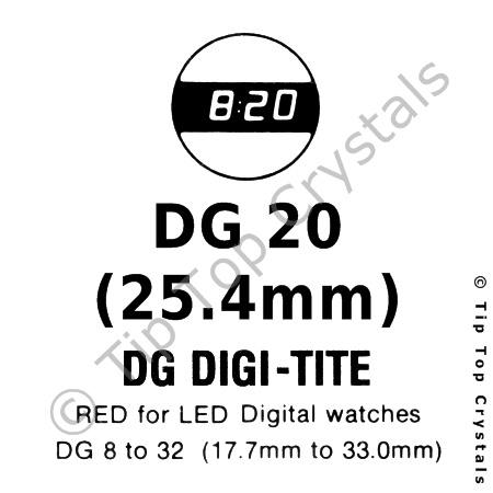 GS DG20 Watch Crystal - Click Image to Close