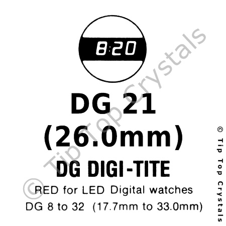 GS DG21 Watch Crystal - Click Image to Close