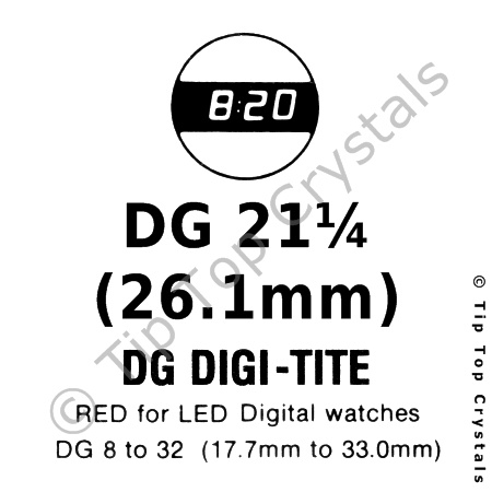GS DG21-1/4 Watch Crystal