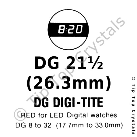 GS DG21-1/2 Watch Crystal - Click Image to Close