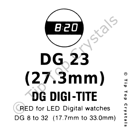 GS DG23 Watch Crystal - Click Image to Close