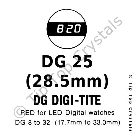GS DG25 Watch Crystal - Click Image to Close