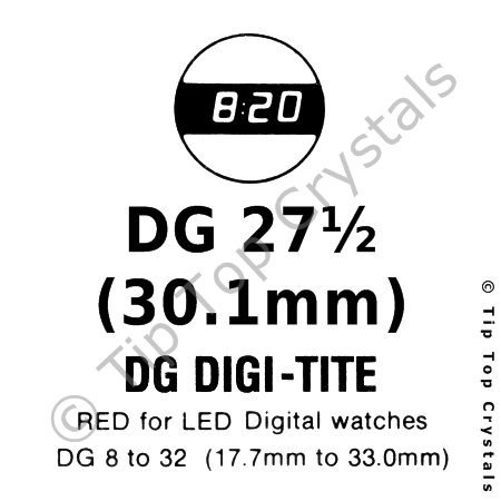GS DG27-1/2 Watch Crystal
